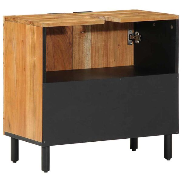 vidaXL Dulap pentru Chiuveta de Baie cu raft Lemn Solid de Acacia