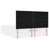vidaXL Cadru de pat otoman cu saltele alb 180x200cm piele artificială