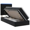 vidaXL Pat cu LED și saltea Negru 100 x 200 cm Catifea