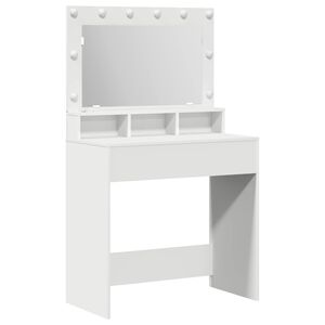 vidaXL Masă de Machiaj Alb 78,5 x 41 x 135 cm Lemn prelucrat