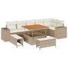vidaXL Set de canapele pentru grădină 9 pcs Bej și crem poliratan
