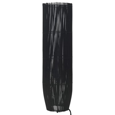 vidaXL Lampă de podea, negru, 52 cm, răchită, E27