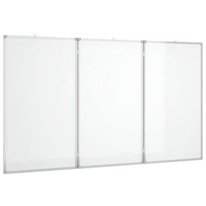 vidaXL Tablă magnetică pliabilă, alb, 120x80x1,7 cm, aluminiu