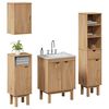 vidaXL Set mobilier de baie &bdquo;OTTA&rdquo;, 4 piese, lemn masiv de pin