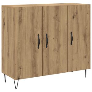 vidaXL Bufet Stejar Artizanal 90 x 32,5 x 80 cm Lemn prelucrat