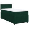 vidaXL Pat continental cu saltea, verde &icirc;nchis, 80x200 cm, catifea