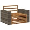 vidaXL Canapea Medie pentru Exterior natural