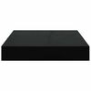 vidaXL Rafturi de perete 2 buc. negru extralucios 23x23,5x3,8 cm, MDF