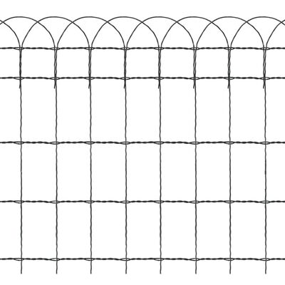 vidaXL Gard delimitare grădină fier vopsit electrostatic 10 x 0,65 m