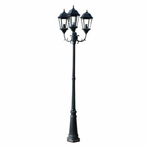 Felinar Brighton cu 3 brațe 230 cm Verde &icirc;nchis/Negru
