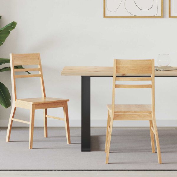 vidaXL Scaune de dining 2 pcs natural 43 x 54 x 89 cm