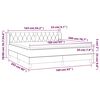 vidaXL Pat box spring cu saltea, albastru &icirc;nchis, 160x200 cm, catifea