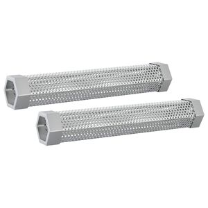 vidaxl Tub de fumat 2 buc. 5 x 5 x 30 cm Oțel inoxidabil 304 Argintiu