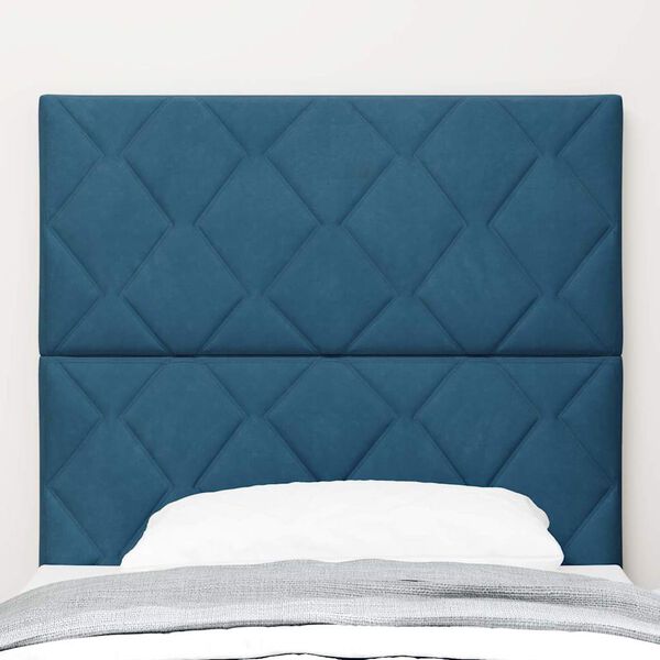 vidaXL Tăblie cap cu headboard Albastru &icirc;nchis 100 cm Catifea