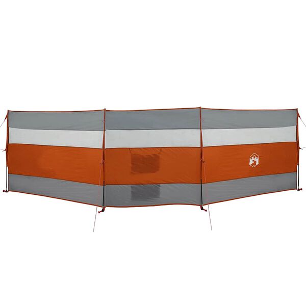 vidaXL Paravan de camping, gri/portocaliu, 508x130 cm, impermeabil