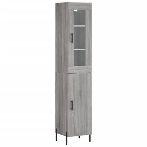 vidaXL Dulap &icirc;nalt, gri sonoma, 34,5x34x180 cm, lemn prelucrat