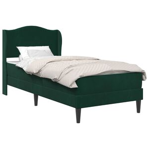 vidaXL Cadru de pat cu headboard Verde &icirc;nchis 80 x 200 cm Catifea