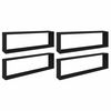 vidaXL Raft de perete cub, 4 buc., negru, 100x15x30 cm, PAL