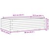 vidaXL Jardinieră de grădină, 90x60x26,5 cm, lemn masiv de pin