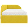 vidaXL Cadru de pat colțar cu saltea cu headboard 2 pcs Galben Catifea