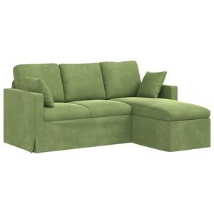 vidaXL Canapea Verde deschis 198 x 134 x 80 cm Catifea