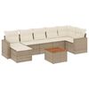 vidaXL Set canapele de grădină, 8 piese, cu perne, bej, poliratan
