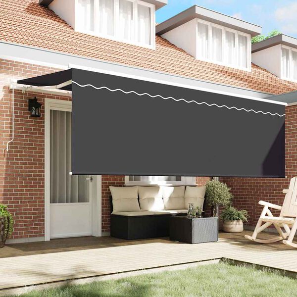 vidaXL Cortina Retractabilă Manual Antracit 350 x 200 cm