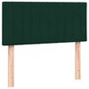 vidaXL Pat box spring cu saltea, verde &icirc;nchis, 80x220 cm, catifea