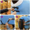 vidaXL Pătură pentru cai Aqua complet 95 cm Fleece polar