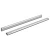 vidaXL Șină pentru dressing 2 buc. Argintiu 472 x 15 x 29 mm