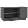 vidaXL Comodă TV, gri, 80x35x40,5 cm, lemn masiv de pin
