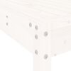 vidaXL Set de dining pentru grădină, 5 piese, alb, lemn masiv de pin