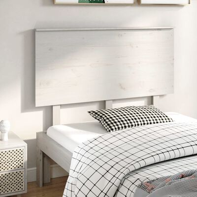 vidaXL Tăblie de pat, alb, 124x6x82,5 cm, lemn masiv de pin