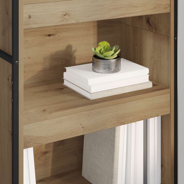 vidaXL Dulap pentru cărți 2 pcs Stejar artizanal 80 x 30 x 155 cm