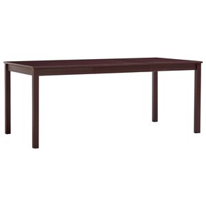 vidaXL Masă de bucătărie, maro &icirc;nchis, 180 x 90 x 73 cm, lemn de pin