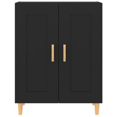 vidaXL Servantă, negru, 69,5x34x90 cm, lemn compozit
