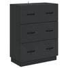vidaXL Dulap cu sertare Negru 66 x 34,5 x 87 cm Lemn prelucrat