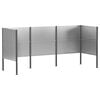 vidaXL Ecran pentru coș de gunoi 249 x 85 x 113 cm Oțel Galvanizat
