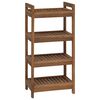 vidaXL Raft pentru baie natural 45 x 30 x 97 cm Lemn solid de tec