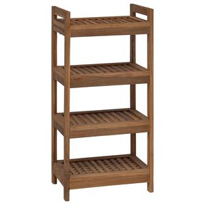 vidaXL Raft pentru baie natural 45 x 30 x 97 cm Lemn solid de tec