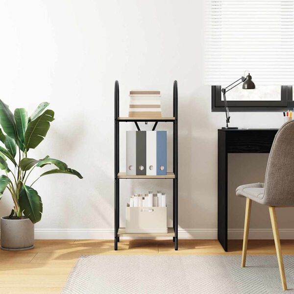 vidaXL Raft pentru cărți Stejar Sonoma 40 x 30 x 109 cm Lemn compozit