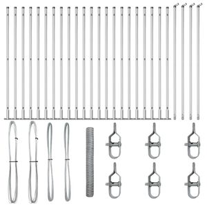 vidaXL St&acirc;lp de gard. Argintiu