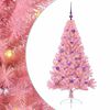 vidaXL Pom de Crăciun artificial pre-iluminat Roz 150 cm PVC