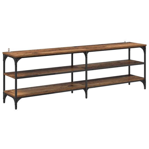 vidaXL Cabinet TV Lemn Vechi 160 x 30 x 50 cm Lemn Ingineresc și Fier