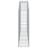 vidaXL Coș gabion arcuit 200x30x100/120 cm fier galvanizat
