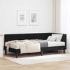 vidaXL Cadru de pat colțar cu saltea cu headboard 2 pcs Negru Catifea