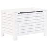 vidaXL Cutie depozitare capac "RANA", alb, 80x49x54 cm, lemn masiv pin