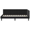 vidaXL Cadru de pat colțar cu headboard Negru 90 cm x 190 cm Catifea