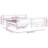 vidaXL Cadru pat cu 4 sertare, gri &icirc;nchis, 180x200 cm, lemn masiv pin