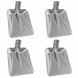 vidaXL Cap de lopată 4 pcs Argintiu 45 x 38 cm Aluminiu
